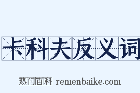 卡科夫反义词是什么意思的图片